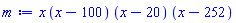 x*(x-100)*(x-20)*(x-252)
