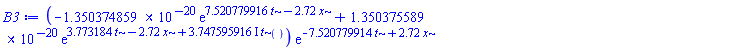 (-0.1350374859e-19*exp(7.520779916*t-2.72*x)+0.1350375589e-19*exp(3.773184*t-2.72*x+(3.747595916*I)*t()))*exp(-7.520779914*t+2.72*x)