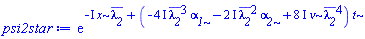 exp(-I*x*conjugate(lambda__2)+(-(4*I)*conjugate(lambda__2)^3*alpha__1-(2*I)*conjugate(lambda__2)^2*alpha__2+(8*I)*nu*conjugate(lambda__2)^4)*t)