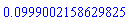 0.999002158629825e-1