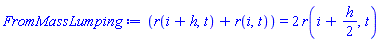 ``(r(i+h, t)+r(i, t)) = 2*r(i+(1/2)*h, t)