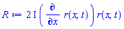 (2*I)*(diff(r(x, t), x))*r(x, t)