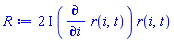 (2*I)*(diff(r(i, t), i))*r(i, t)