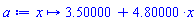 proc (x) options operator, arrow; 3.5+4.8*x end proc