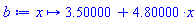 proc (x) options operator, arrow; 3.5+4.8*x end proc