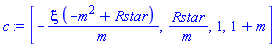 [-xi*(-m^2+Rstar)/m, Rstar/m, 1, 1+m]