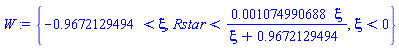 {-.9672129494 < xi, Rstar < 0.1074990688e-2*xi/(xi+.9672129494), xi < 0}