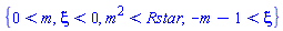 {0 < m, xi < 0, m^2 < Rstar, -m-1 < xi}