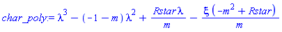 lambda^3-(-1-m)*lambda^2+Rstar*lambda/m-xi*(-m^2+Rstar)/m