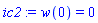 w(0) = 0