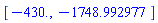 [-430., -1748.992977]
