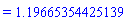 `` = 1.19665354425139