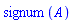 signum(A)