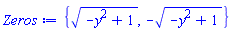 {(-y^2+1)^(1/2), -(-y^2+1)^(1/2)}