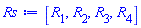 [R[1], R[2], R[3], R[4]]