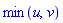 min(u, v)