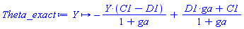 proc (Y) options operator, arrow; -Y*(C1-D1)/(1+ga)+(D1*ga+C1)/(1+ga) end proc