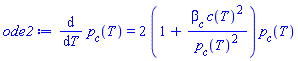 diff(p__c(T), T) = 2*(1+beta__c*c(T)^2/p__c(T)^2)*p__c(T)