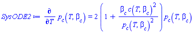 diff(p__c(T, beta__c), T) = 2*(1+beta__c*c(T, beta__c)^2/p__c(T, beta__c)^2)*p__c(T, beta__c)