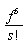 f^s/factorial(s)