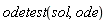 odetest(sol, ode)