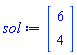 Vector(2, {(1) = 6, (2) = 4})