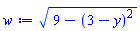 (9-(3-y)^2)^(1/2)