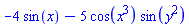 -4*sin(x)-5*cos(x^3)*sin(y^2)