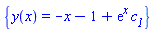 {y(x) = -x-1+exp(x)*c__1}