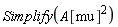 Simplify(A[mu]^2)