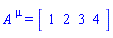 A[`~mu`] = Array(%id = 36893488153354567540)