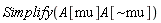 Simplify(A[`~mu`]*A[mu])