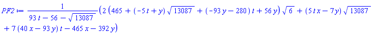 (2*(465+(-5*t+y)*13087^(1/2)+(-93*y-280)*t+56*y)*6^(1/2)+(5*t*x-7*y)*13087^(1/2)+7*(40*x-93*y)*t-465*x-392*y)/(93*t-56-13087^(1/2))