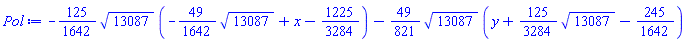 -(125/1642)*13087^(1/2)*(-(49/1642)*13087^(1/2)+x-1225/3284)-(49/821)*13087^(1/2)*(y+(125/3284)*13087^(1/2)-245/1642)