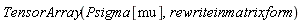 TensorArray(Psigma[mu], rewriteinmatrixform)