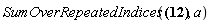 SumOverRepeatedIndices(D[mu] = Physics[d_][mu]+(1/2)*ig*A[mu, a]*Physics[Psigma][a], a)