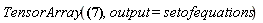 TensorArray(Physics[D_][mu](Physics[Einstein][alpha, beta], [X]), output = setofequations)