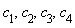 c__1, c__2, c__3, c__4