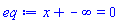 x-infinity = 0