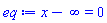 x-infinity = 0