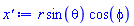 r*sin(theta)*cos(phi)