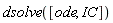 dsolve([ode, IC])
