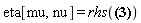 "eta[mu,nu] = rhs(?)"