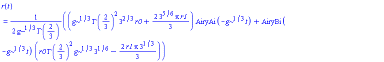r(t) = (1/2)*((g^(1/3)*GAMMA(2/3)^2*3^(2/3)*r0+(2/3)*3^(5/6)*Pi*r1)*AiryAi(-g^(1/3)*t)+AiryBi(-g^(1/3)*t)*(r0*GAMMA(2/3)^2*g^(1/3)*3^(1/6)-(2/3)*r1*Pi*3^(1/3)))/(g^(1/3)*GAMMA(2/3))