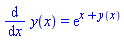 diff(y(x), x) = exp(x+y(x))