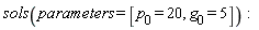 sols(parameters = [p__0 = 20, g__0 = 5])