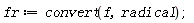 fr := convert(f, radical)