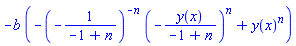 -b*(-(-1/(-1+n))^(-n)*(-y(x)/(-1+n))^n+y(x)^n)