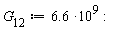 G[12] := 6.6*10^9