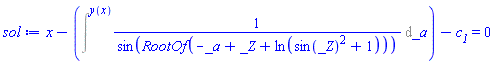 x-Intat(1/sin(RootOf(-_a+_Z+ln(sin(_Z)^2+1))), _a = y(x))-c__1 = 0